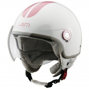 Casque Jet LEM Roger Go Fast White Pink Casque Jet LEM Roger Go Fast White Pink