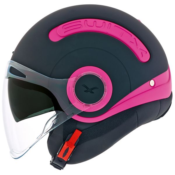 Casque Jet Nexx SX.10 Switx Noir Mat Magenta