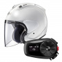 Casque Jet Arai SZ-R Vas Diamond White + Kit Bluetooth Sena 5S Solo