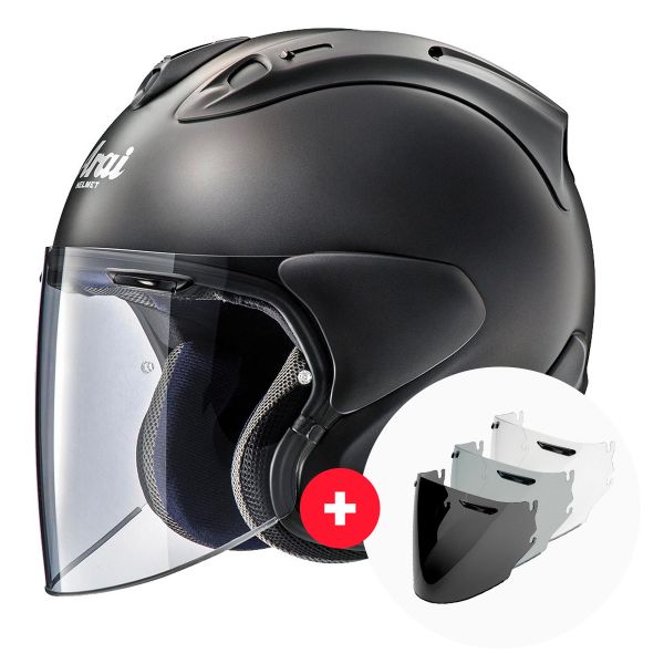 Casque Jet Arai SZ-R Vas Frost Black + Ecran