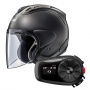 Casque Jet Arai SZ-R Vas Frost Black + Kit Bluetooth Sena 5S Solo