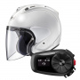 Casque Jet Arai SZ-R Vas Frost White + Kit Bluetooth Sena 5S Solo