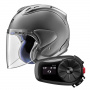 Casque Jet Arai SZ-R Vas Gun Metal Mat + Kit Bluetooth Sena 5S Solo