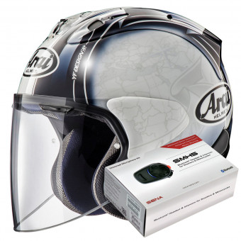 Casque Moto Equipé Bluetoothintercom Livré Avec Le Kit Monté