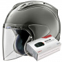 Casque Jet Arai SZ-R Vas Modern Grey + Kit Bluetooth Sena SMH5