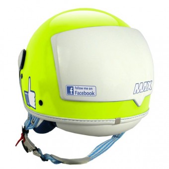 Casque Jet MAX The Social Network Jaune Casque Jet MAX The Social Network Jaune