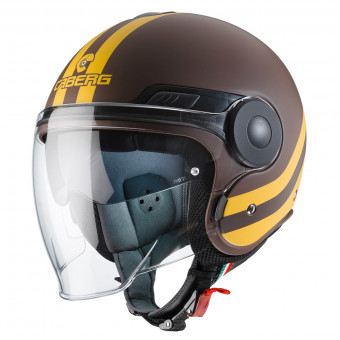 Casque Jet Caberg Uptown Chrono Matt Brown Yellow Casque Jet Caberg Uptown Chrono Matt Brown Yellow