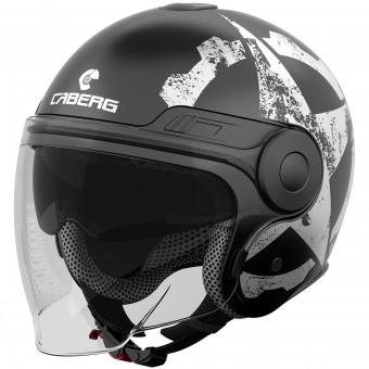 Casque Jet Caberg Uptown Gear Matt Black White Casque Jet Caberg Uptown Gear Matt Black White