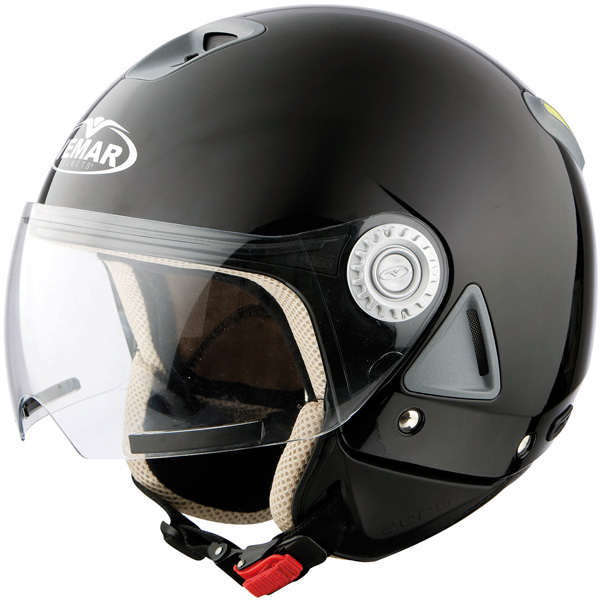 Casque Jet Vemar Zero Uni Noir Gloss J201