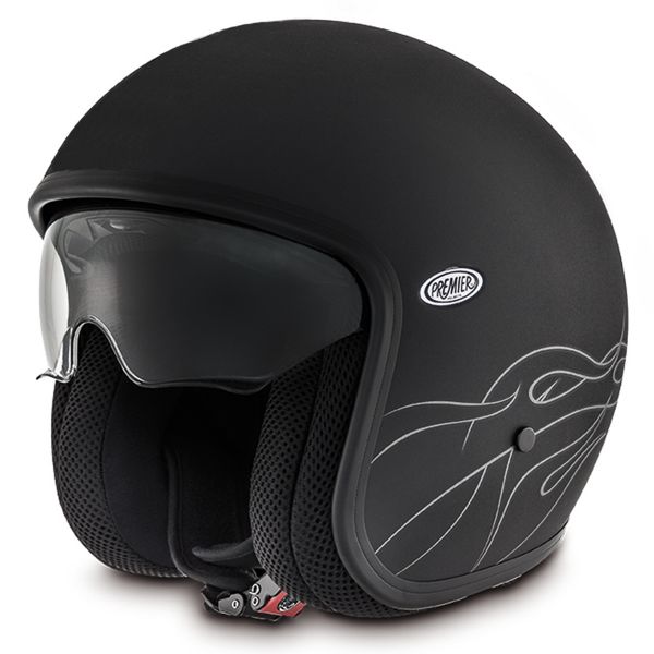 Casque Jet Premier Vintage Fl 9bm Noir Mat