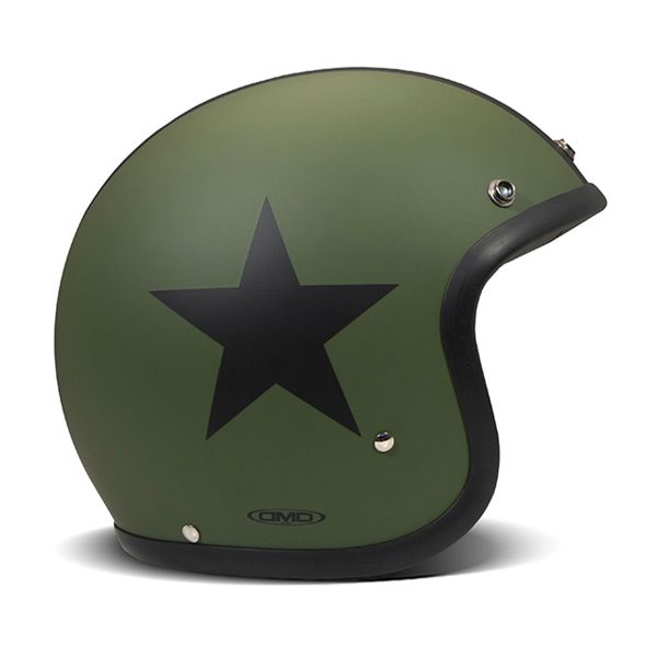 Casque Jet Dmd Vintage Star Green Casque Jet Dmd Vintage Star Green