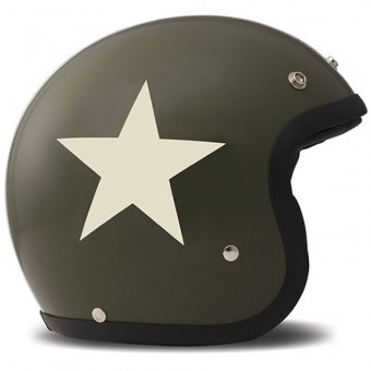 Casque Jet Dmd Vintage Star Green Casque Jet Dmd Vintage Star Green