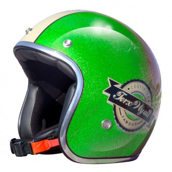 Casque Jet Torx Wyatt Famous Glitter Vert Casque Jet Torx Wyatt Famous Glitter Vert