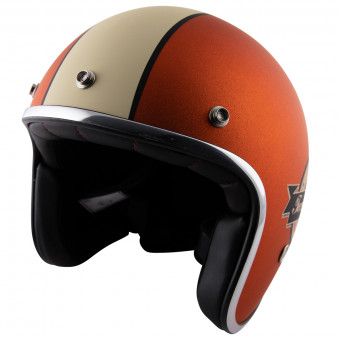 Casque Jet Torx Wyatt Famous Matt Glitter Orange