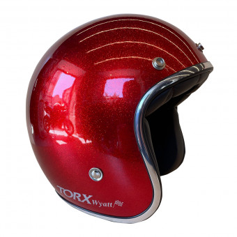 Casque Jet Torx Wyatt Glitter Big Red Casque Jet Torx Wyatt Glitter Big Red