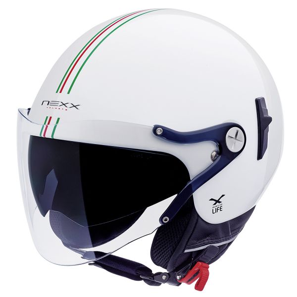 Casque Jet Nexx X60 Vision Flex Bastille Blanc Italie