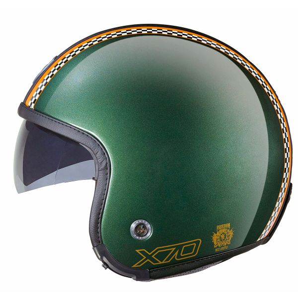 Casque Jet Nexx X70 Freedom Vert Anglais