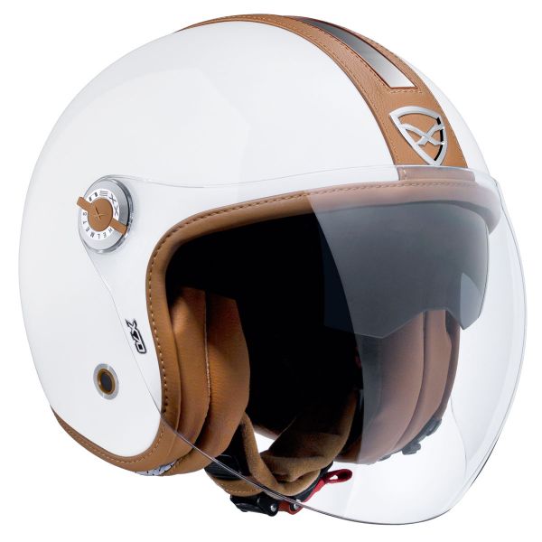 Casque Jet Nexx X70 Groovy Blanc Marron