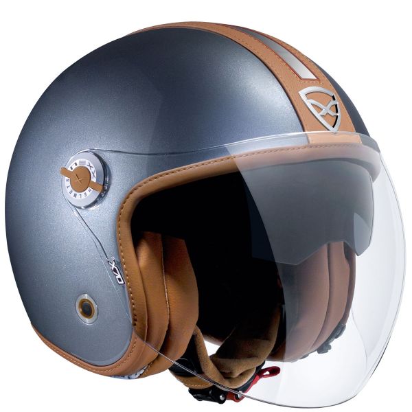 Casque Jet Nexx X70 Groovy Titane Marron