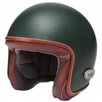 Casque Jet Baruffaldi Zar Vintage 2.0 Green Leather Casque Jet Baruffaldi Zar Vintage 2.0 Green Leather