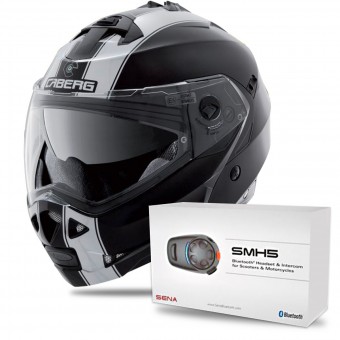 Casque Modulable Caberg Duke II Legend Black White + Kit Bluetooth Sena SMH5 Casque Modulable Caberg Duke II Legend Black White + Kit Bluetooth Sena SMH5