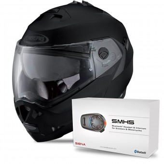 Casque Modulable Caberg Duke II Matt Black + Kit Bluetooth Sena SMH5 Solo Casque Modulable Caberg Duke II Matt Black + Kit Bluetooth Sena SMH5 Solo