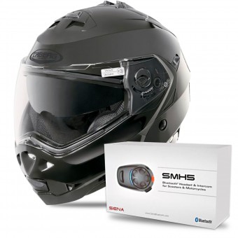 Casque Modulable Caberg Duke II Smart Black + Sena SMH5 Casque Modulable Caberg Duke II Smart Black + Sena SMH5