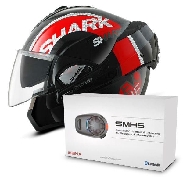 Casque Shark Evoline Serie 3 Drop Krw Kit Bluetooth Sena Smh5