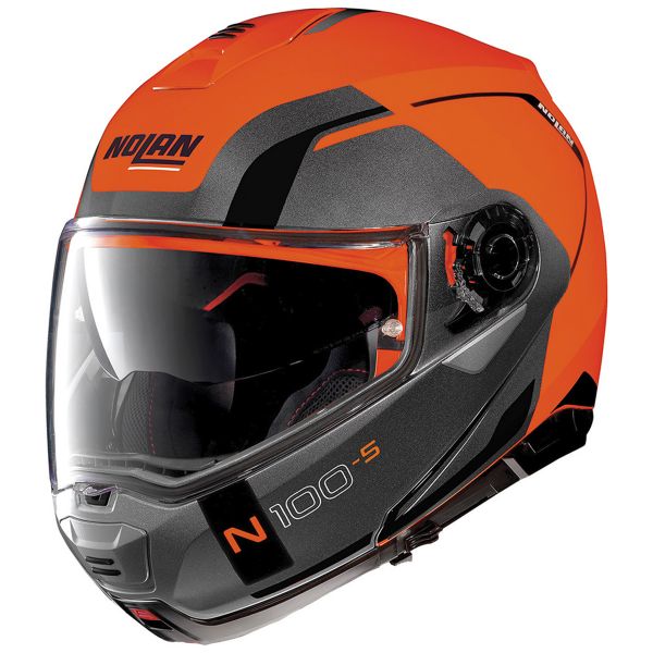 Casque Nolan N100 5 Consistency N Com Led Flat Orange 27 Cherche