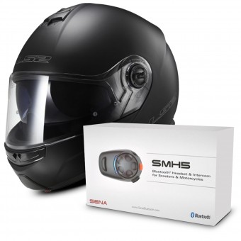 Casque Modulable LS2 Strobe Matt Black FF325 + Kit Bluetooth Sena SMH5 Casque Modulable LS2 Strobe Matt Black FF325 + Kit Bluetooth Sena SMH5