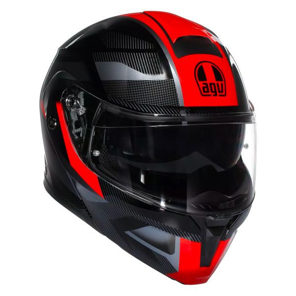 Casque Modulable AGV Streetmodular Ledro Black Red Casque Modulable AGV Streetmodular Ledro Black Red