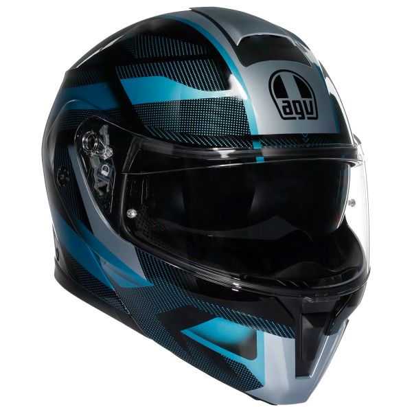 Casque Modulable AGV Streetmodular Ledro Matt Black Powder Blue Casque Modulable AGV Streetmodular Ledro Matt Black Powder Blue