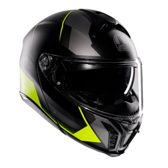 Casque Modulable AGV Tourmodular Perception Black Grey Yellow Fluo Casque Modulable AGV Tourmodular Perception Black Grey Yellow Fluo