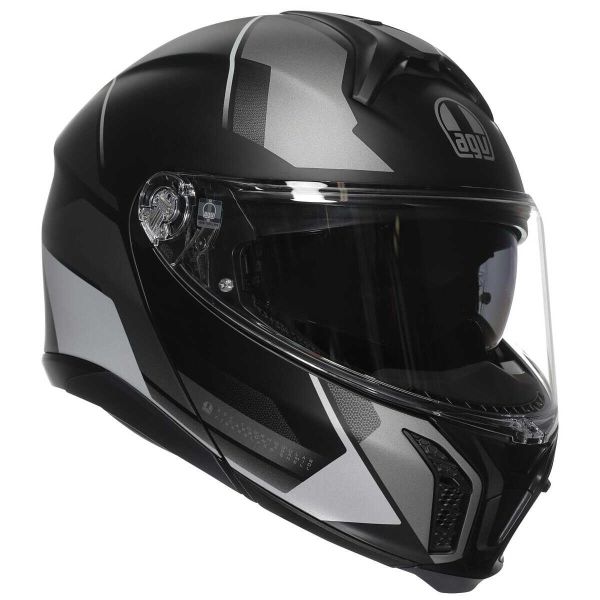 Casque Modulable AGV Tourmodular Perception Matt Black Silver Casque Modulable AGV Tourmodular Perception Matt Black Silver