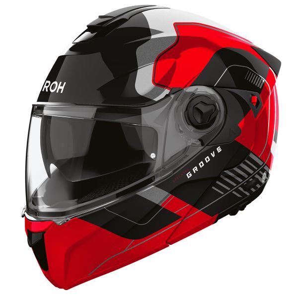 Casque Modulable Airoh Specktre Groove Red Casque Modulable Airoh Specktre Groove Red