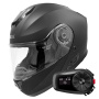 Casque Modulable Everone M72R Matt Black + Kit Bluetooth 5S Solo