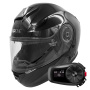 Casque Modulable Everone M72R Shiny Black + Kit Bluetooth 5S Solo