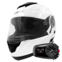 Casque Modulable Everone M72R Shiny White + Kit Bluetooth 5S Solo
