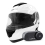 Casque Modulable Everone M72R Shiny White + Kit Bluetooth Lokui K30