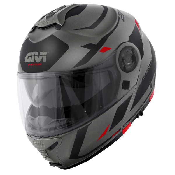Casque Modulable Givi X.21 Evo F Number Matt Titanium Black Red