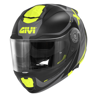 Casque Modulable Givi X27 Dimension Matt Black Titanium Yellow