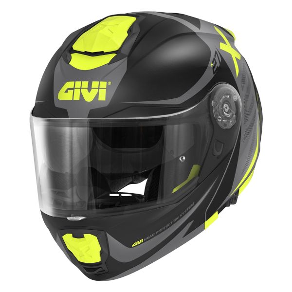 Casque Modulable Givi X27 Dimension Matt Black Titanium Yellow