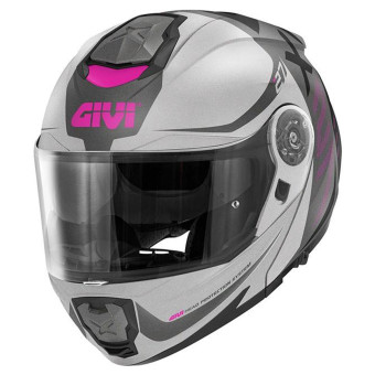 Casque Modulable Givi X27 Dimension Matt Titanium Fuchsia