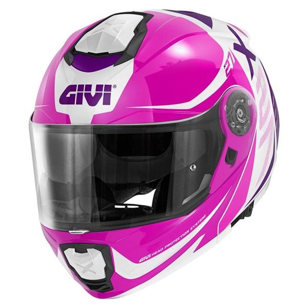 Casque Modulable Givi X27 Dimension White Fuchsia Purple