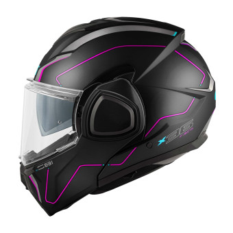 Givi X36 Fiber Pulse Matt Black Silver Fuchsia