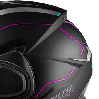 Givi X36 Fiber Pulse Matt Black Silver Fuchsia