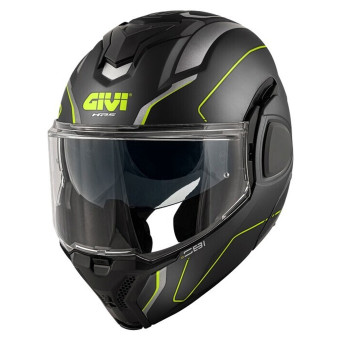 Casque Modulable Givi X36 Fiber Pulse Matt Black Silver Yellow