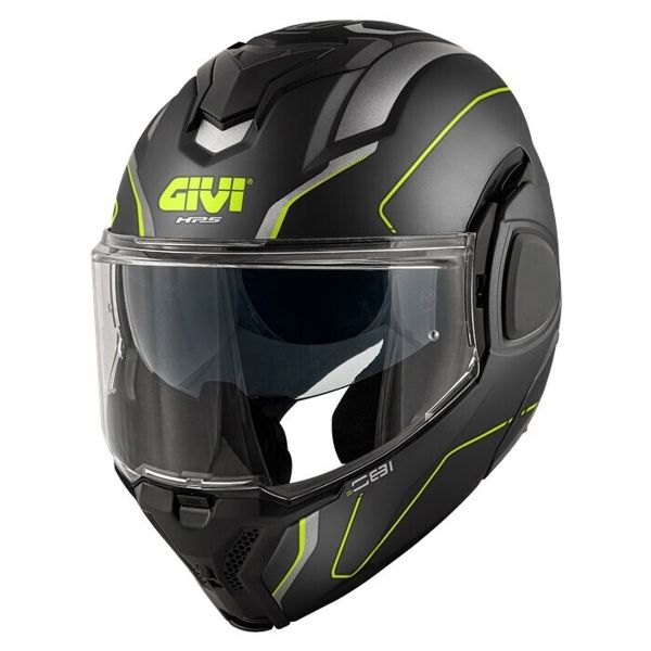 Casque Modulable Givi X36 Fiber Pulse Matt Black Silver Yellow