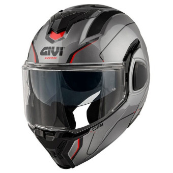 Casque Modulable Givi X36 Fiber Pulse Titanium Black Red Casque Modulable Givi X36 Fiber Pulse Titanium Black Red