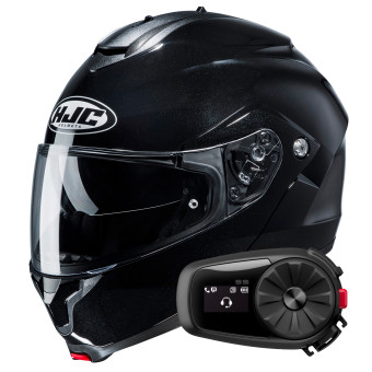 Casque Modulable HJC C91N Black + Kit Bluetooth 5S Solo